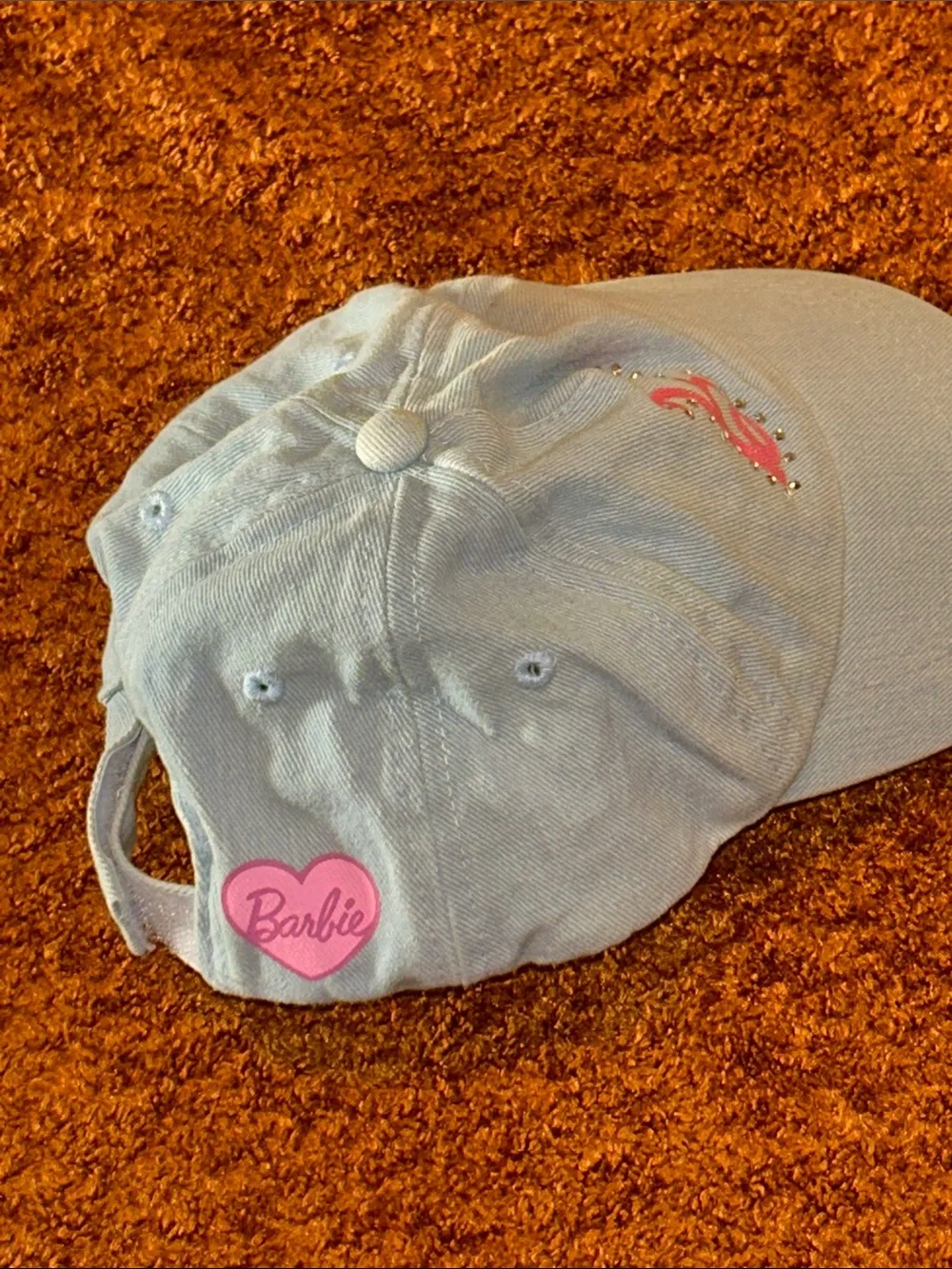 Barbie Light Gray Baseball Cap with Pink B Logo